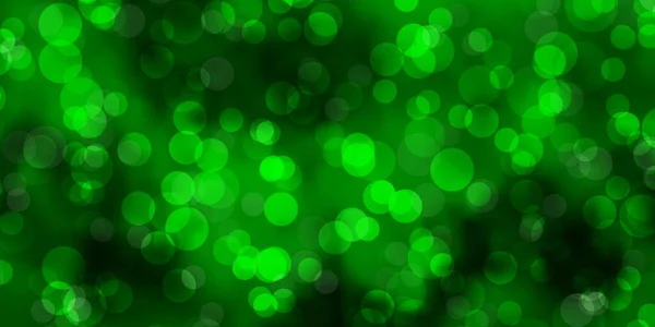 Verde Chiaro Disposizione Vettoriale Gialla Con Cerchi Illustrazione Astratta Glitter — Vettoriale Stock