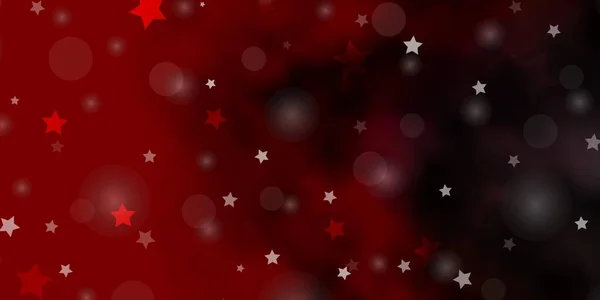 Patrón Vectorial Rojo Oscuro Con Círculos Estrellas — Archivo Imágenes Vectoriales