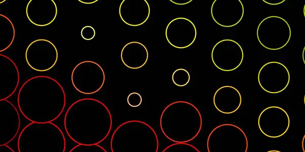 Темная Многоцветная Векторная Текстура Кругами Красочная Иллюстрация Градиентными Точками Стиле — стоковый вектор