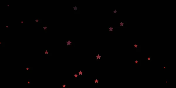 Dunkelroter Vektorhintergrund Mit Kleinen Und Großen Sternen — Stockvektor