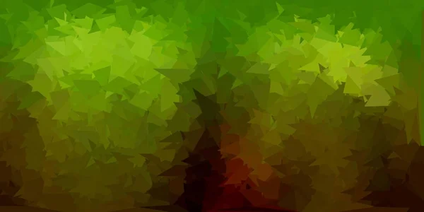 Tmavě Zelená Žlutá Vektorová Abstraktní Trojúhelníková Struktura Dekorativní Barevné Ilustrace — Stockový vektor