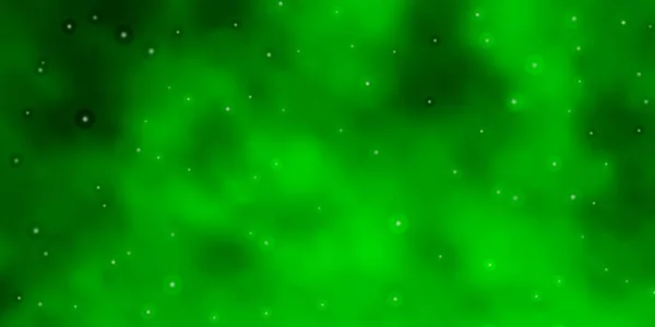 Plantilla Vectorial Verde Claro Con Estrellas Neón — Archivo Imágenes Vectoriales