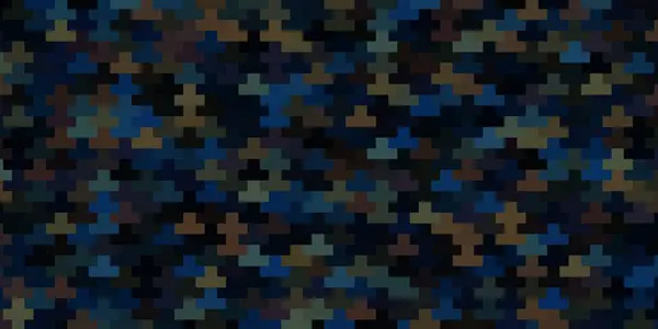 Σκούρο Μπλε Κίτρινο Διανυσματικό Μοτίβο Τετράγωνο Στυλ Εικονογράφηση Ένα Σύνολο — Διανυσματικό Αρχείο