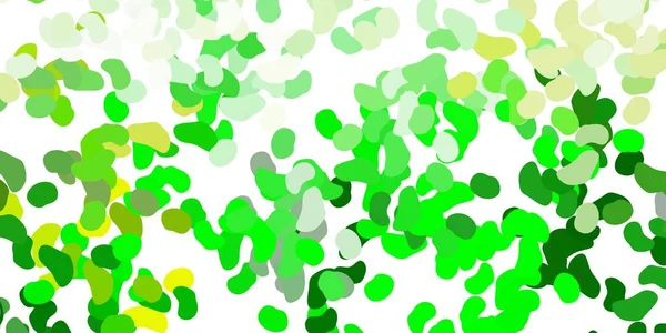 Hellgrünes Gelbes Vektormuster Mit Abstrakten Formen Bunte Abstrakte Formen Mit — Stockvektor