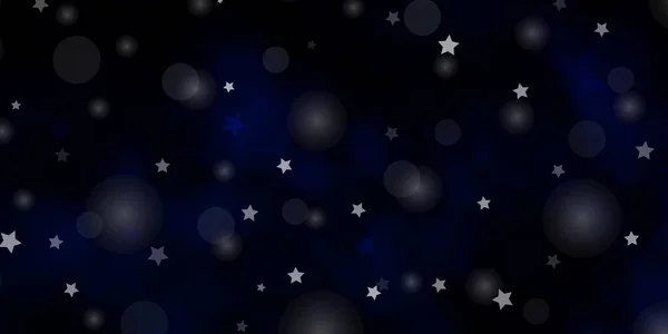 Textura Vectorial Azul Oscuro Con Círculos Estrellas — Vector de stock