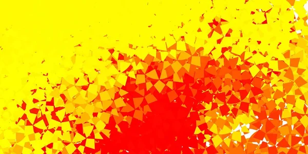 Rojo Claro Textura Vectorial Amarilla Con Triángulos Aleatorios Magnífica Ilustración — Archivo Imágenes Vectoriales