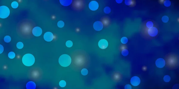 Patrón Vectorial Luz Azul Con Círculos Estrellas — Vector de stock