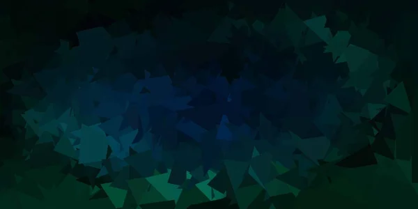 Azul Oscuro Verde Vector Triángulo Plantilla Mosaico Ilustración Inteligente Estilo — Archivo Imágenes Vectoriales