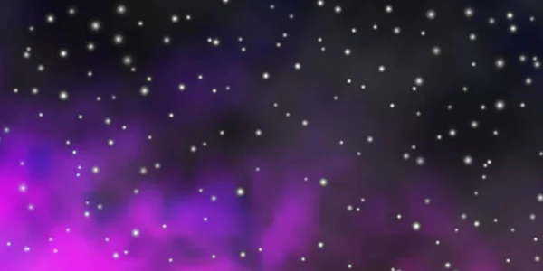 Morado Oscuro Textura Vectorial Rosa Con Hermosas Estrellas — Vector de stock