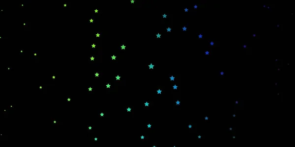 Dunkler Mehrfarbiger Vektorhintergrund Mit Bunten Sternen — Stockvektor