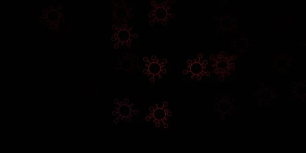 Modèle Vectoriel Rouge Foncé Avec Signes Grippe Symboles Maladie Dégradés — Image vectorielle