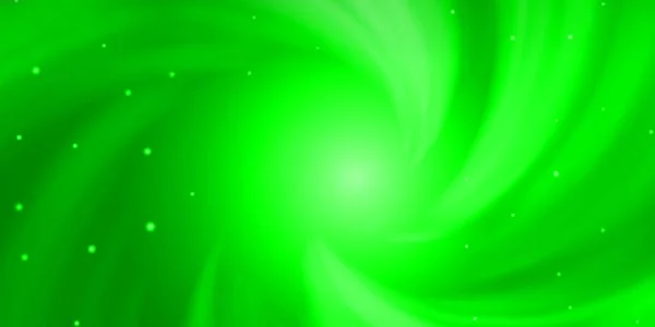 Light Green Vector Template Neon Stars — Stock Vector