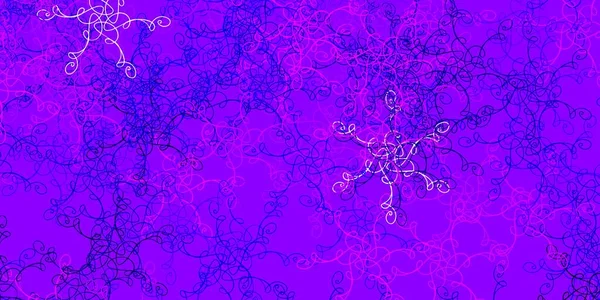 Light Purple Pink Vector Texture Wry Lines Иллюстрация Абстрактном Стиле — стоковый вектор
