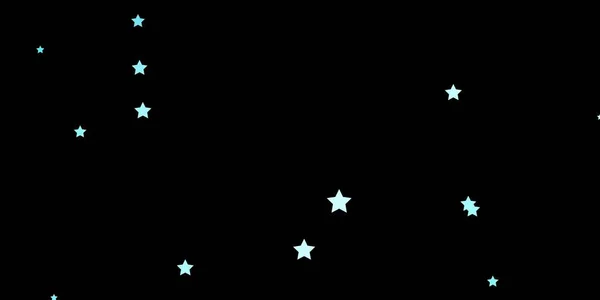 Bleu Foncé Fond Vectoriel Vert Avec Petites Grandes Étoiles — Image vectorielle