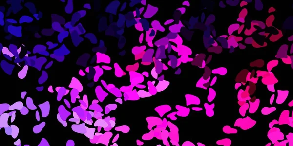 Texture Violet Foncé Vecteur Rose Avec Des Formes Memphis Formes — Image vectorielle