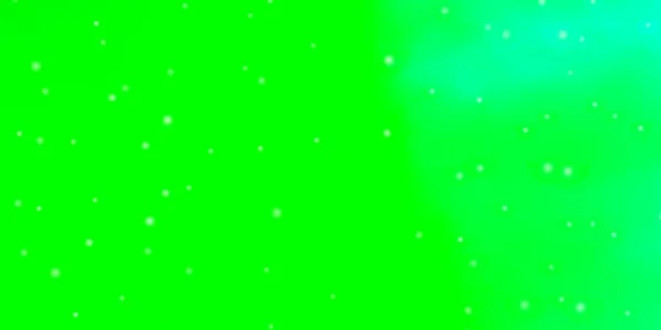 Modèle Vectoriel Vert Clair Avec Étoiles Néon Illustration Colorée Dans — Image vectorielle