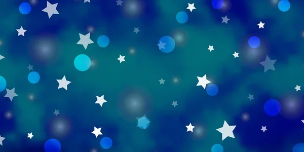 Layout Vetorial Blue Claro Com Círculos Estrelas Ilustração Abstrata Com —  Vetores de Stock