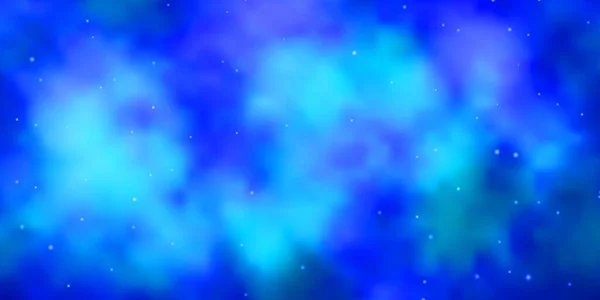 Hellblaue Vektortextur Mit Schönen Sternen Dekorative Illustration Mit Sternen Auf — Stockvektor