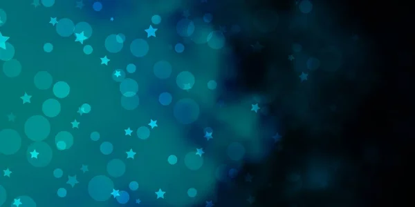 Plantilla Vectorial Azul Oscuro Con Círculos Estrellas — Archivo Imágenes Vectoriales