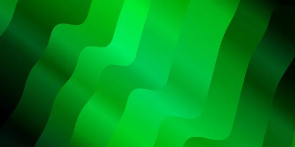 Hellgrüne Vektorvorlage Mit Kurven Abstrakte Illustration Mit Steigungsbögen Vorlage Für — Stockvektor