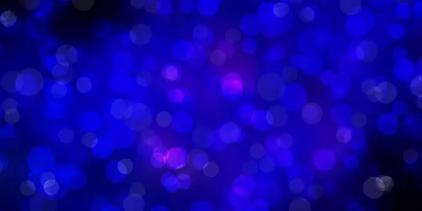 Темний Векторний Фон Blue Бульбашками Абстрактні Барвисті Диски Простому Градієнтному — стоковий вектор