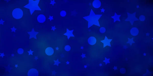Textura Vectorial Azul Oscuro Con Círculos Estrellas — Archivo Imágenes Vectoriales