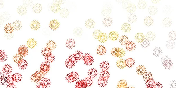 Texture Doodle Vectorielle Orange Clair Avec Des Fleurs Design Moderne — Image vectorielle