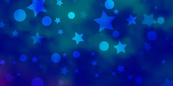 Светло Розовый Синий Векторный Задник Кругами Звездами — стоковый вектор