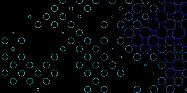 Donker Blauw Vectorsjabloon Met Cirkels Abstracte Kleurrijke Schijven Eenvoudige Gradiënt — Stockvector