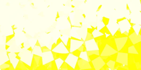 Lichtgele Vectortextuur Met Willekeurige Driehoeken Prachtige Abstracte Illustratie Met Driehoekige — Stockvector