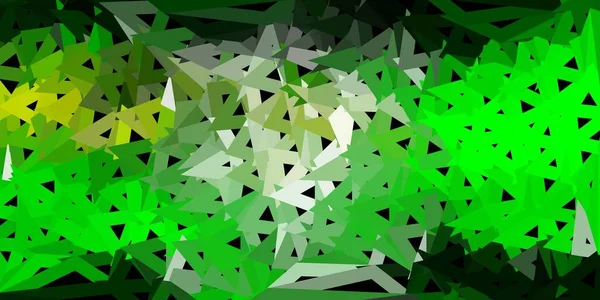 Hellgrünes Gelbes Vektordreieck Mosaikmuster Bunte Abstrakte Illustration Mit Gradientendreiecken Intelligente — Stockvektor