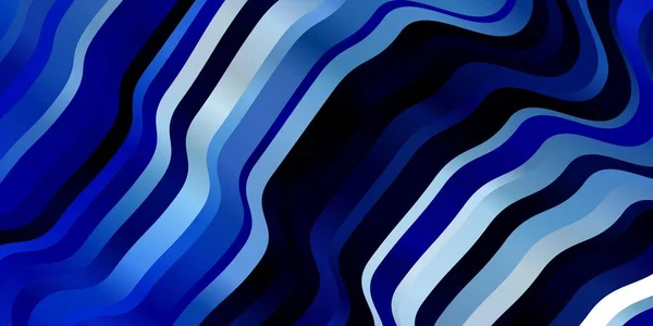 Світло Blue Векторний Фон Вигнутими Лініями Ілюстрація Абстрактному Стилі Вигнутими — стоковий вектор