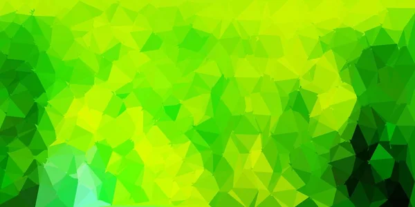 Ljusgrön Gul Vektor Polygonal Bakgrund Färgglad Abstrakt Illustration Med Lutning — Stock vektor