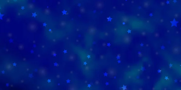 Layout Vetorial Blue Claro Com Estrelas Brilhantes — Vetor de Stock