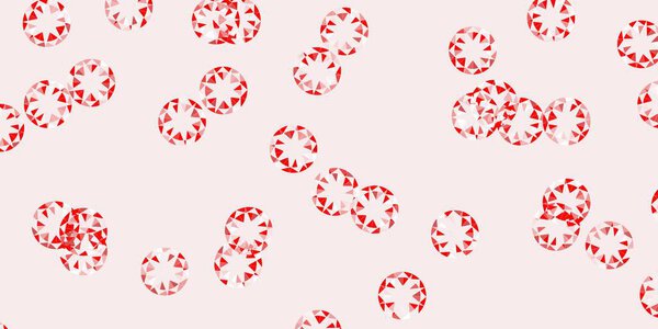 Светло-красный, желтый векторный фон с пятнами. Абстрактные красочные диски на простом градиентном фоне. Дизайн плакатов, баннеров.