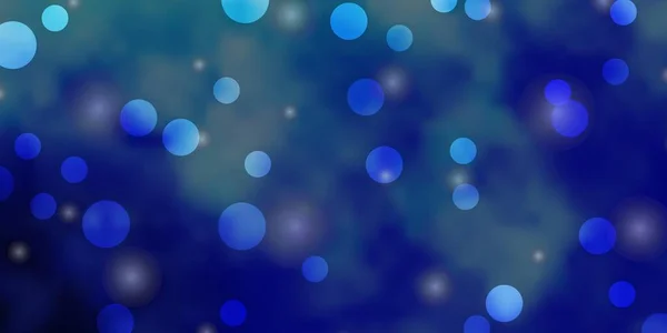 Fond Vectoriel Bleu Clair Avec Cercles Étoiles Illustration Colorée Avec — Image vectorielle