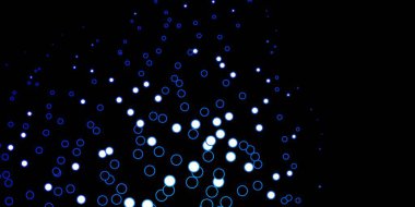 Daireli koyu mavi vektör deseni. Doğa tarzında renkli noktaları olan soyut illüstrasyon. Marka kitabınız için yeni şablon.