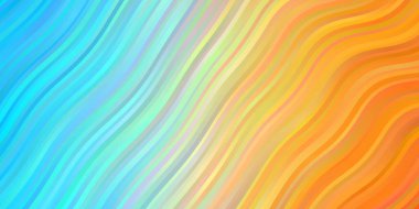 Açık Mavi, dairesel yay ile sarı vektör düzeni.