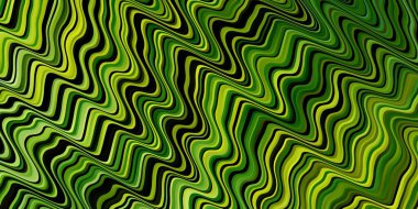 Açık Yeşil, eğri çizgileri olan sarı vektör şablonu.