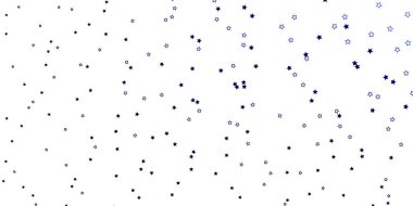 Koyu mavi vektör dokusu ve güzel yıldızlar. Yıldızlı modern geometrik soyut çizim. Web siteleri, iniş sayfaları için desen.