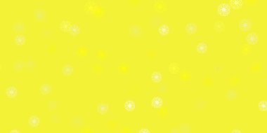 Açık sarı vektör çiçekli doğal düzen. Basit arka planda doğal tarzda renkli çiçekler. Web sitesi tasarımları için desen.