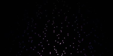 Koyu mor, küçük ve büyük yıldızlı pembe vektör arkaplan. Soyut tarzda renkli bir illüstrasyon ve değişken yıldızlar. Yeni yıl ilanı, broşürler için desen.