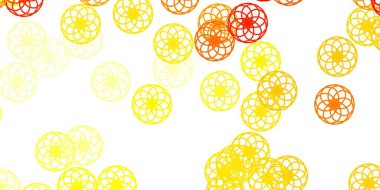 Açık turuncu arkaplan ve noktalar. Doğa tarzında renkli noktaları olan soyut illüstrasyon. Bir marka kitabı için yeni şablon.