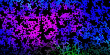 Soyut şekilli koyu pembe, mavi vektör deseni. Soyut tarzda renkli şekilli bir illüstrasyon. Duvar kağıdı seti için zarif tasarım.