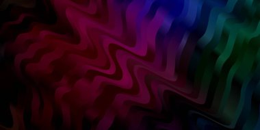 Eğri çizgileri olan koyu renkli vektör arkaplanı.