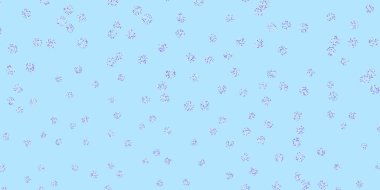 Açık mavi, kırmızı vektör çiçekli karalama şablonu. Soyut renkli çiçekli gradyan çizimi. İşiniz için en iyi tasarım.