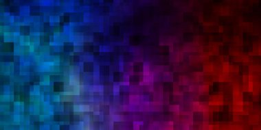 Açık mavi, kırmızı vektör arka planı çokgen biçiminde. Gradyan dikdörtgenleri olan bir resim. İş tanıtımınız için tasarım.