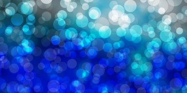 Noktalı hafif Mavili vektör arkaplanı. Parlak renkli ve soyut küreler içeren bir resim. Reklamlarınız için tasarım.