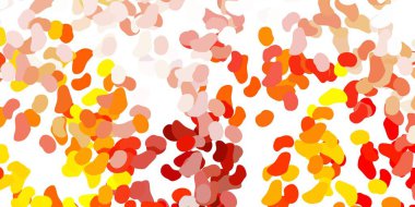 Soyut şekilli açık turuncu vektör deseni. Gradyan rastgele formlarla modern soyut illüstrasyon. Duvar kağıdı seti için zarif tasarım.