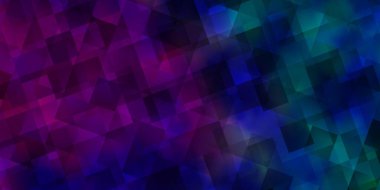 Açık pembe, üçgenli mavi vektör arkaplan. Üçgenli soyut gradyan çizimi. Reklamlar için desen.